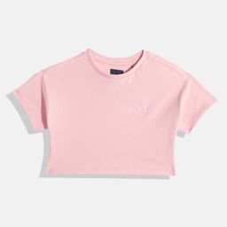 Allen Solly Junior Girls Pure Cotton Crop T-shirt-image-100