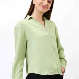 SPYKAR Green Solid Shirt-image-89