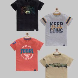 Codez Kids Multicolor Printed T-Shirt (Pack Of 4)-image-104
