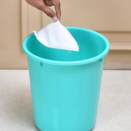 Kuber Industries Green 3-Pcs Open Garbage Dustbin-49