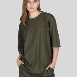Raxedo Women Round Neck Relaxed Fit T-shirt-image-59