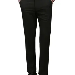 Louis Philippe Black Slim Fit Trousers-picture-10
