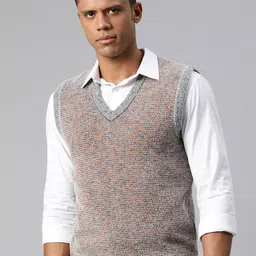 Pierre Carlo Men Self Design Sweater Vest-image-55