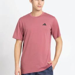 Adidas Pink Regular Fit Sports T-Shirt-image-31