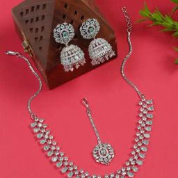 YouBella American Diamond Studded Jewellery Set-38
