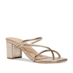 Eridani Women's Alizeh Gold Cross Strap Sandals-picture-17