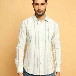 Wrangler Multicolor Regular Fit Striped Shirt-image-0