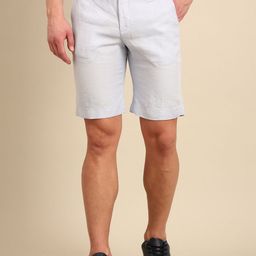 Linen Club Men Slim Fit Linen Shorts-image-89