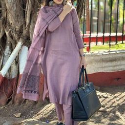 KALINI Women Printed Regular Kurta with Trousers & With Dupatta-25