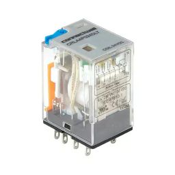 Connectwell Industrial Electromechanical Relay 4CO QPDT 12 VDC 250 VAC 6 A with LED & Test Button, CRLA4P012DLT-3