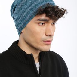 The Roadster Lifestyle Co Unisex Blue Solid Beanie-11