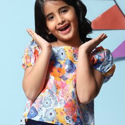 Biba Girls Floral Print Top-image-8