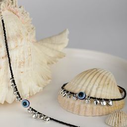 Priyaasi Silver-Plated Black Beaded Ghungroo Traditional Handcrafted Anklet-image-27
