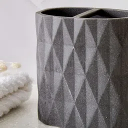 Home Centre Grey Textured Tooth Brush Holder-79
