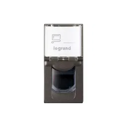Legrand Information Socket RJ45 - Cat 6 Myrius Charcoal Grey 1 Module, 6794 65-11