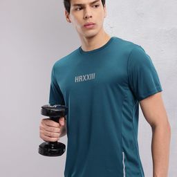 HRX by Hrithik Roshan Men Brand Logo Printed Rapid-Dry Training T-shirt-image-52
