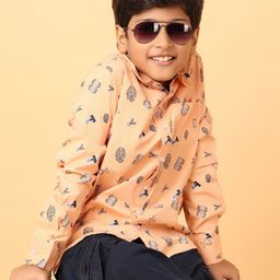 V-Mart Boys Opaque Printed Casual Shirt-image-4