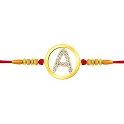 Vighnaharta Boys Initial A Alphabet Thread Rakhi-42