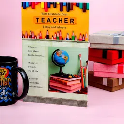 Archies 2Pcs Black & Blue Greeting Card With Mug-image-36