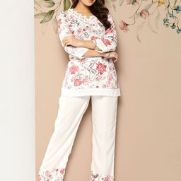 Nayam By Lakshita Floral Printed Tunic & Palazzos-picture-16