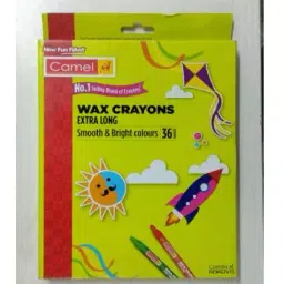 Camlin Camel Wax Crayons - Extra Long 36 Shades Pack of 2 ,4522520-28