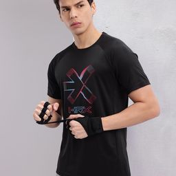 HRX by Hrithik Roshan Men Brand Logo Printed Rapid-Dry Training T-shirt-picture-2