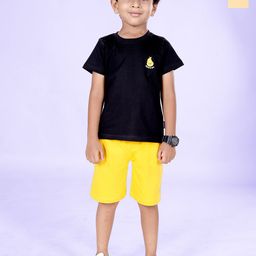 KiddoPanti Boys Pack Of 2 Pure Cotton Top With Shorts Clothing Set-image-95
