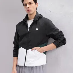 HRX by Hrithik Roshan Men Colourblocked Hooded Bomber Lifestyle Jacket-picture-46