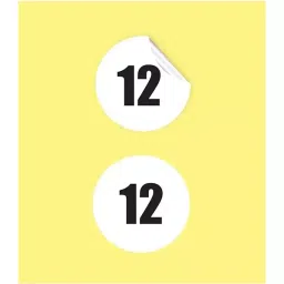 Sticker Bazaar M3 Number 12 Printed Labels 12 mm Dia 10200 Labels (Pack of 10)-22