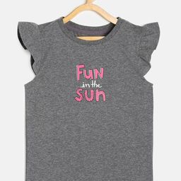 MINI KLUB Grey Print Tank Top-image-61