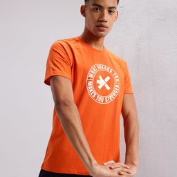HRX by Hrithik Roshan Typography Printed Training T-shirt-image-52