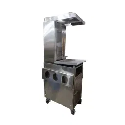 GENERIC Commercial Counter Trolley Type Gas Operated Shawarma Machine with 20 Kg Meat Holding Capacity & 2 Imported Burner, BM-KKE-20221381-picture-28