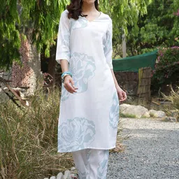 Anouk Women Floral Printed Regular Kurta with Trousers-picture-48