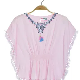 Peppermint Girls Flared Sleeves Crepe Kaftan Top-image-98