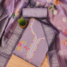 LeeliPeeri Designer Embroidered Unstitched Dress Material-picture-12
