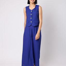BLANC9 V Neck Sleeveless Waistcoat With Trouser-image-45