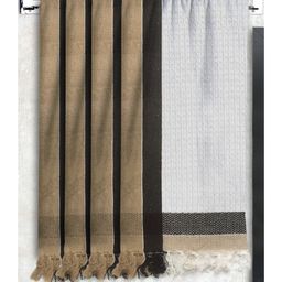 Athom Living 100% Premium Cotton Waffle Border Bath Towels Pack Of 4 - Multicolor-image-90