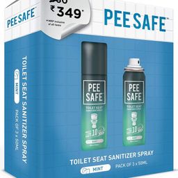 Pee Safe Toilet Seat Sanitizer Spray Mint Pack of 3 - 50 ml Each-image-20