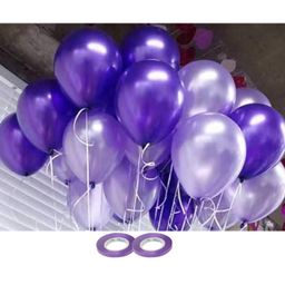 AMFIN Metallic Balloons for Decoration 10 Inches Dark Purple and Light Purple - Pack of 50-image-97