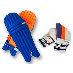 Airic Premium Leg guards and Right handed Batting Gloves For Youth (Age 12 to 15 yrs) Cricket Kit-27