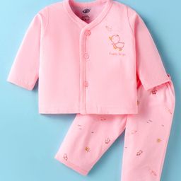 Zero Female Sinker Full Sleeves Pyjama Sets B.Pink NB-image-99