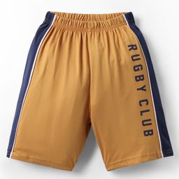 Taeko Single Jersey Knit Shorts With Text Print - Golden-picture-32