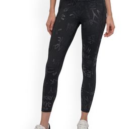 DKNY Women Typography-Printed Skinny Fit High Rise Stretchable Tights-image-85