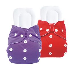 Kritiu Kids Set Of 2 Reusable Waterproof Cloth Diapers With Insert Pad-3