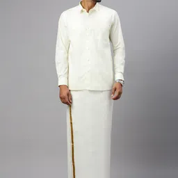 Ramraj Men Solid Adjustable Dhoti image 4