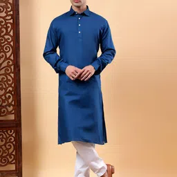 Yugnik Men Regular Pure Cotton Kurta with Pyjamas-image-28