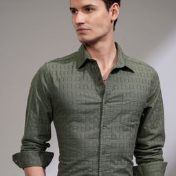 HIGHLANDER Men Slim Fit Opaque Casual Shirt-image-79