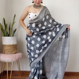 Craft Musium Pure Cotton Bagru Saree-image-72