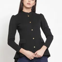 KASSUALLY Black Relaxed Fit Tailored Jacket-26