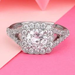 Lilly & Sparkle Brass Rhodium Plated Adjustable Finger Ring with CZ Stone-image-22